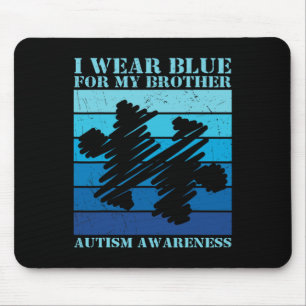 Alfombrilla De Ratón Usé Azul Para Mi Hermano Niños Autistas Autismo Aw