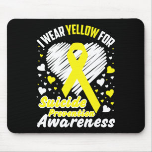 Alfombrilla De Ratón Uso Amarillo Para Concienciar Sobre La Prevención 