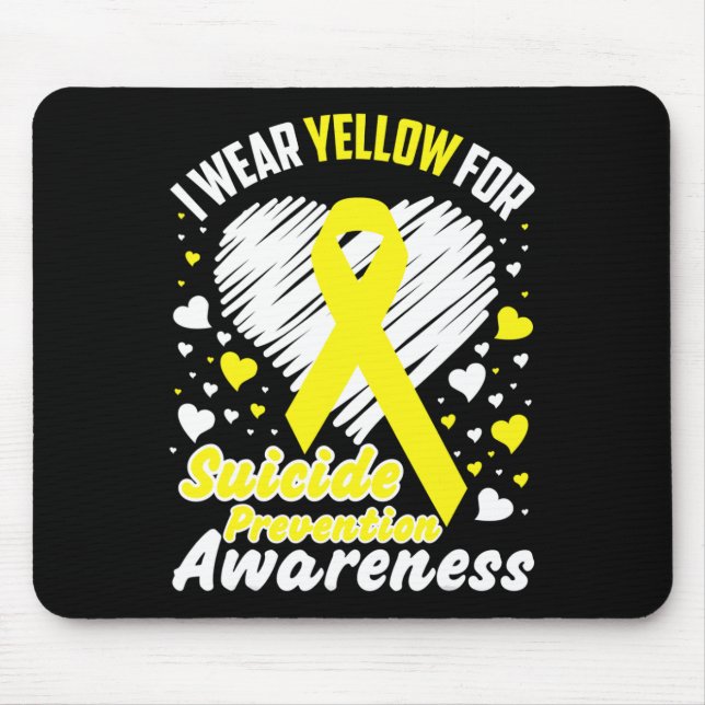 Alfombrilla De Ratón Uso Amarillo Para Concienciar Sobre La Prevención  (Frente)