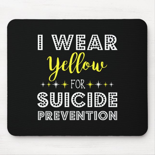 Alfombrilla De Ratón Uso Amarillo Para La Prevención Del Suicidio (Frente)