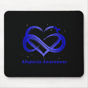 Alfombrilla De Ratón Uso Azul Para Alopecia Guerrera De Concienciación
