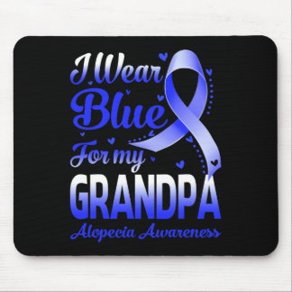 Alfombrilla De Ratón Uso Azul Para Concienciar A Mi Abuelo Alopecia
