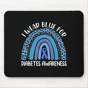 Alfombrilla De Ratón Uso Azul Para La Diabetes Apoyo A La Conciencia En
