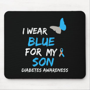 Alfombrilla De Ratón Uso Azul Para Mi Hijo Diabetes Cinta De Conciencia