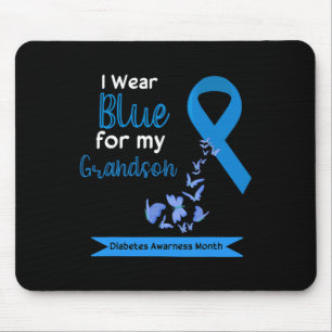 Alfombrilla De Ratón Uso Azul Para Mi Nieto Diabetes Awareness Mon