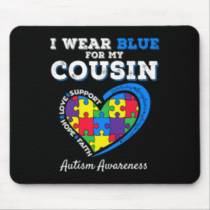 Alfombrilla De Ratón Uso Azul Para Mi Primo Autismo Día De Concienciaci