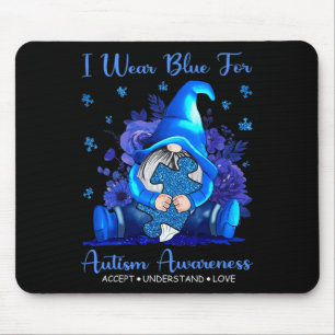 Alfombrilla De Ratón Uso Azul Para Que La Conciencia Del Autismo Acepte