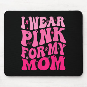 Alfombrilla De Ratón Uso El Rosa Para Mi Mamá Retro Groovy Cáncer De Ma