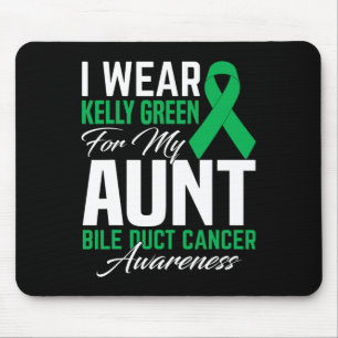 Alfombrilla De Ratón Uso Kelly Green Para Mi Tía Bile Duct Cancw