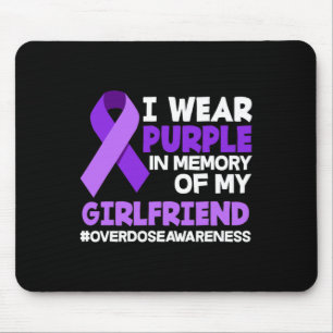 Alfombrilla De Ratón Uso Morado En Memoria De La Sobredosis De Mi Novia