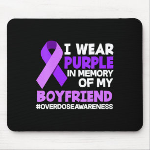 Alfombrilla De Ratón Uso Morado En Memoria De La Sobredosis De Mi Novio