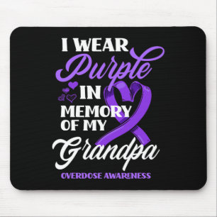 Alfombrilla De Ratón Uso Morado En Memoria De Mi Abuelo Sobredosis Awa