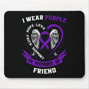 Alfombrilla De Ratón Uso morado en memoria de mi amigo Ca Pancreático