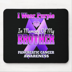 Alfombrilla De Ratón Uso Morado En Memoria De Mi Hermano Pancreático C
