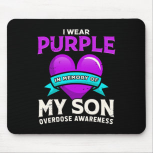 Alfombrilla De Ratón Uso Morado En Memoria De Mi Hijo - Sobredosis Cons