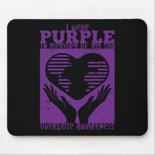 Alfombrilla De Ratón Uso Morado En Memoria De Mi Hijo - Sobredosis Cons