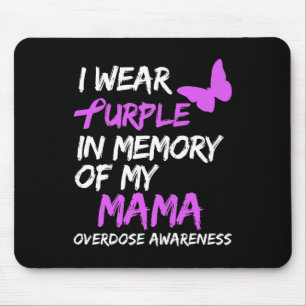 Alfombrilla De Ratón Uso Morado En Memoria De Mi Mamá Con La Sobredosis