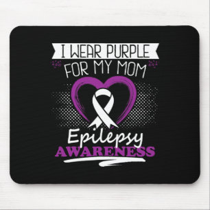 Alfombrilla De Ratón Uso morado para mi mamá Día de la Epilepsia Guerra