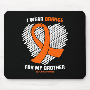 Alfombrilla De Ratón Uso Naranja Para La Conciencia De Mi Hermano Rsdcr