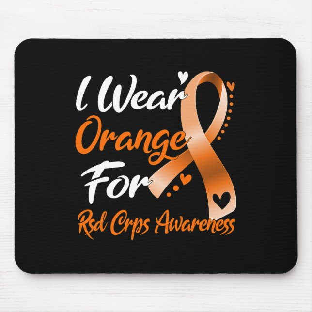 Alfombrilla De Ratón Uso Naranja Para La Conciencia De Rsd Crps (Frente)