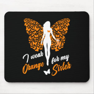 Alfombrilla De Ratón Uso Naranja Para Mi Hermana MS Leukemia Sensibiliz