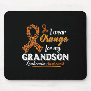 Alfombrilla De Ratón Uso Naranja Para Mi Nieto Leukemia Awareness G