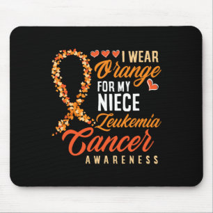 Alfombrilla De Ratón Uso Naranja Para Mi Niña Leucemia Cáncer Awarene