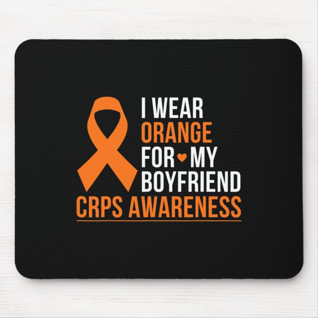 Alfombrilla De Ratón Uso Naranja Para Mi Novio RSD CRPS Conciencia (Frente)