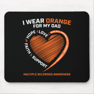 Alfombrilla De Ratón Uso Naranja Para Mi Papá Señora Esclerosis Múltipl