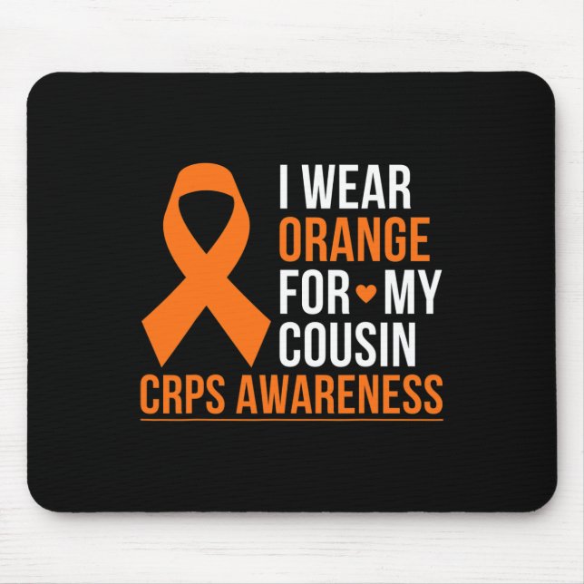 Alfombrilla De Ratón Uso Naranja Para Mi Primo RSD CRPS Awareness Mon (Frente)
