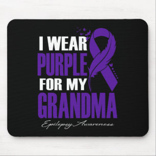 Alfombrilla De Ratón Uso Púrpura Para Mi Abuela Epilepsy Awareness Fe