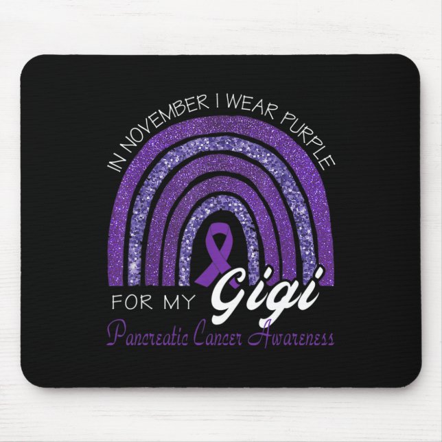 Alfombrilla De Ratón Uso Púrpura Para Mi Gigi - Cáncer Pancreático Awar (Frente)