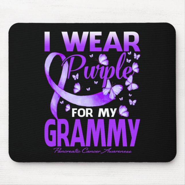 Alfombrilla De Ratón Uso Púrpura Para Mi Grammy Pancreatic Cancer Awar (Frente)