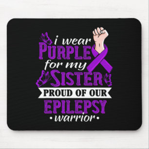Alfombrilla De Ratón Uso Púrpura Para Mi Hermana Epilepsia Warrior Cons