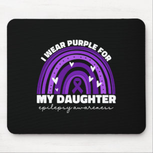 Alfombrilla De Ratón Uso Púrpura Para Mi Hija Epilepsia Awareness M