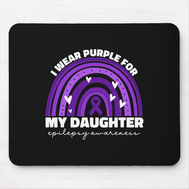 Alfombrilla De Ratón Uso Púrpura Para Mi Hija Epilepsia Awareness M (Frente)