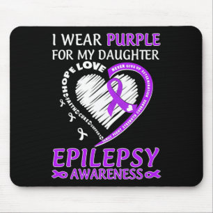 Alfombrilla De Ratón Uso Púrpura Para Mi Hija Epilepsia Conciencia 3