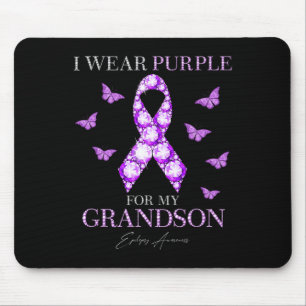 Alfombrilla De Ratón Uso Púrpura Para Mi Nieto Epilepsia Awareness M