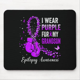 Alfombrilla De Ratón Uso Púrpura Para Mi Nieto Epilepsia Awareness R
