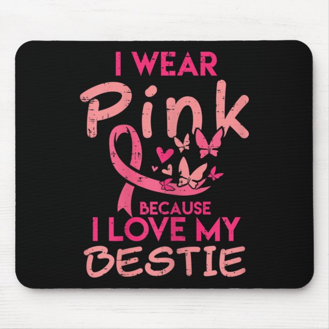 Alfombrilla De Ratón Uso Rosa Amo Mi Bestial Cáncer De Mama (Frente)