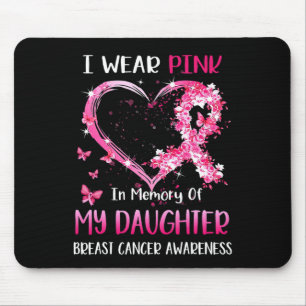 Alfombrilla De Ratón Uso Rosa En Memoria De Mi Hija Cáncer De Mama