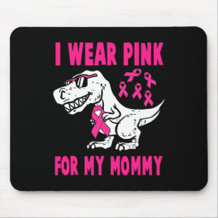 Alfombrilla De Ratón Uso Rosa Para Mi Mami T-rex Dinosaur Ribbon Tod