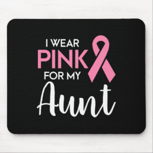 Alfombrilla De Ratón Uso Rosa Para Mi Tía Conciencia Sobre El Cáncer De