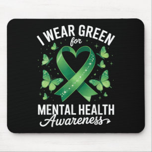 Alfombrilla De Ratón Uso Verde Para Concienciación Sobre Salud Mental M