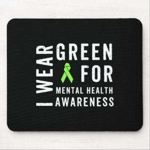 Alfombrilla De Ratón Uso Verde Para Concienciación Sobre Salud Mental M