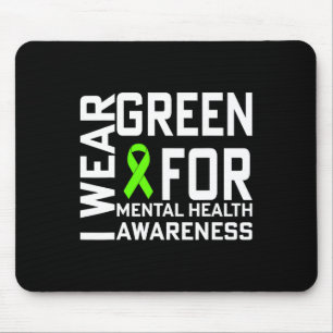 Alfombrilla De Ratón Uso Verde Para Concienciación Sobre Salud Mental M