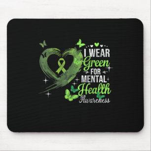 Alfombrilla De Ratón Uso Verde Para Concienciación Sobre Salud Mental M