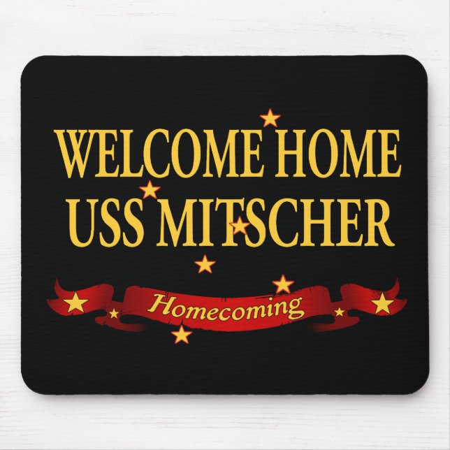 Alfombrilla De Ratón USS casero agradable Mitscher (Frente)