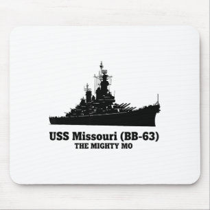 Alfombrilla De Ratón Uss Missouri Hombres Mujeres Bb-63 Acorazado Uss M