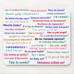 Alfombrilla De Ratón ¿Usted habla…? en muchas idiomas